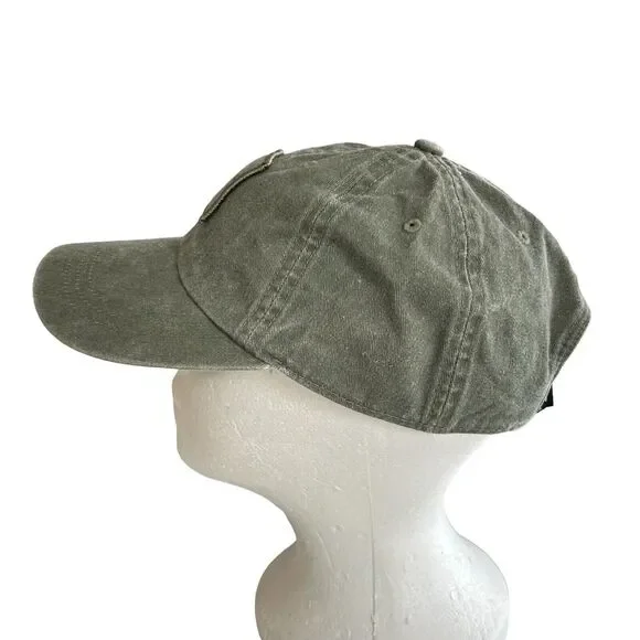 Victoria Secret PINK Baseball Cap Patch Logo Olive Green Cotton Adjustable Y2K - Picture 3 of 10